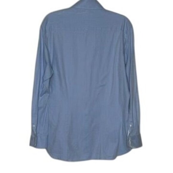 Ted Baker Endurance Mens Blue Button-Up Dress Shirt Size L 16 Stretch Office - Picture 2 of 7